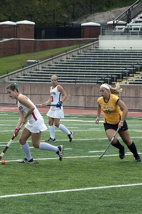 Freshman forward Caroline Phillips controls the ball Sunday afternoon at Kidd Brewer Stadium. The Mountaineers were defeated 2-3 in double overtime by Radford.Courtney Roskos | The Appalachian