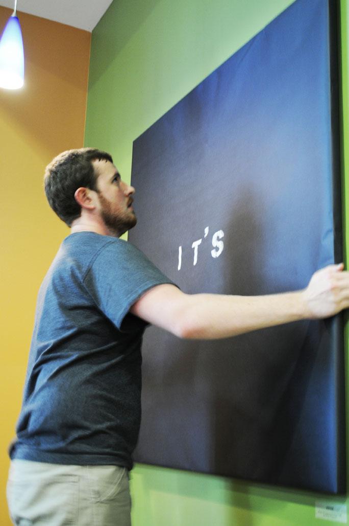 Members of the Walk for Awareness committee prepare for the walk by replacing the wall decor in Central Dining Hall with signs announcing the upcoming event. The 23rd annual Walk for Awareness will be taking place Sept. 4 at 9 p.m. on Sanford Mall. Maggie Cozens | The Appalachian 