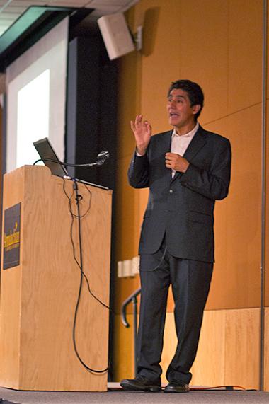 Dr. Omar H. Ali gives a lecture for Multicultural programming Tuesday evening entitled History, Africa and Islam in the Making of the Modern World. Dr. Omar H. Ali is an Associate Professer at University of North Carolina Greensboro. Courtney Roskos | The Appalachian 