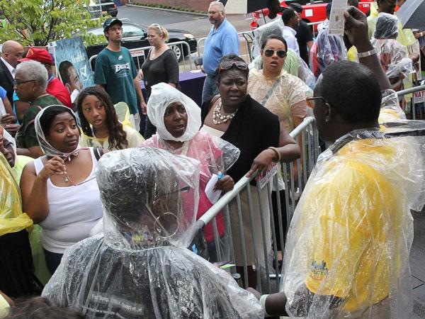 Ticket holders for the Bank of America Stadium are told their tickets are no longer Valid. Obama's acceptance speech was moved to the 50,000 less seat Time Warner Arena due to the threat of severe weather.  Paul Heckert | The Appalachian