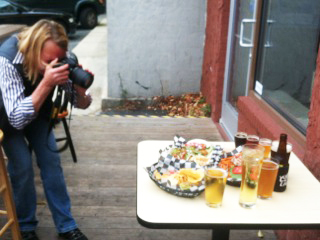 Freddie Georgia of Frederica Georgia Photography takes pictures of TApp Room menu favorites for the U.S. Air in-flight magazine. Stephanie Sansoucy | The Appalachian