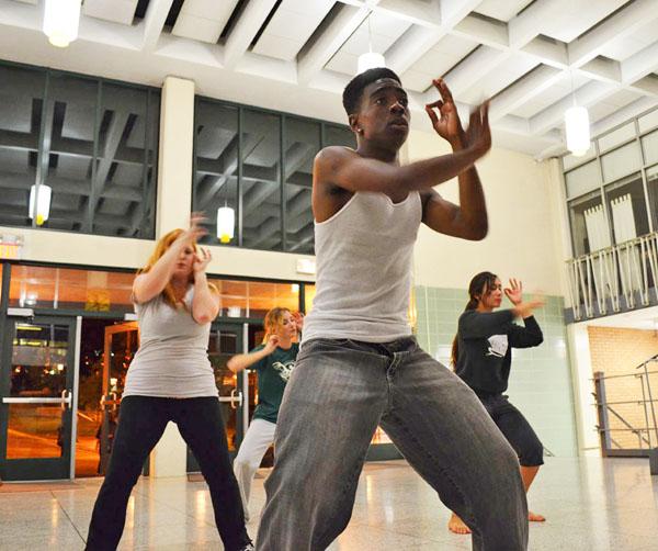 Entropy Dance Crew president junior psychology major Joshua Carr practices a dance for the upcoming showcase on Saturday. Anesiy Cardo | The Appalachian