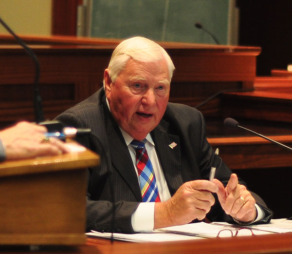 Roy Carter, candidate for the NC senate, answers questions during last Tuesday's "Meet the Candidates" forum at the Watauga County Courthouse. Several prominent local and state politicians attended the forum. Joey Johnson | The Appalachian