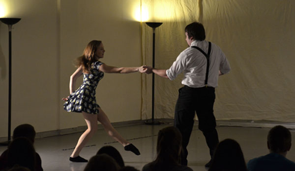 Two members of the Appalachian Swing Club dance the night away at the Momentum Showcase on Saturday, Jan. 26.  The Showcase gave Appalachian a taste of the diverse dancing styles at ASU.