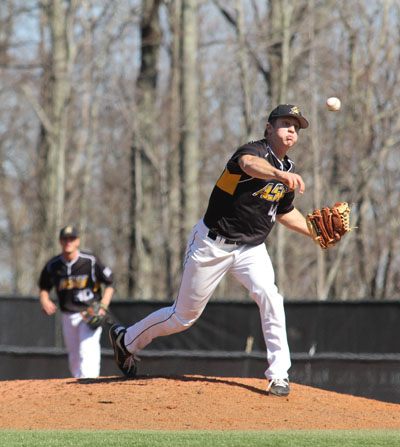 Sophomore pitcher Jamie Nunn attempts to snag a third base runner last season in a game against North Carolina A&T. The team will host Canisius College for their home-opener Monday, Feb. 18.
