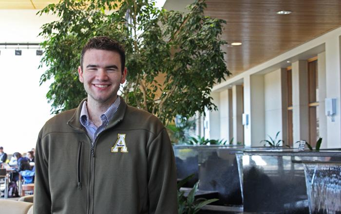 Junior political science major John Secrest, current vice president of student affairs for UNCASG, is now running for UNCASG president.  Paul Heckert  |  The Appalachian