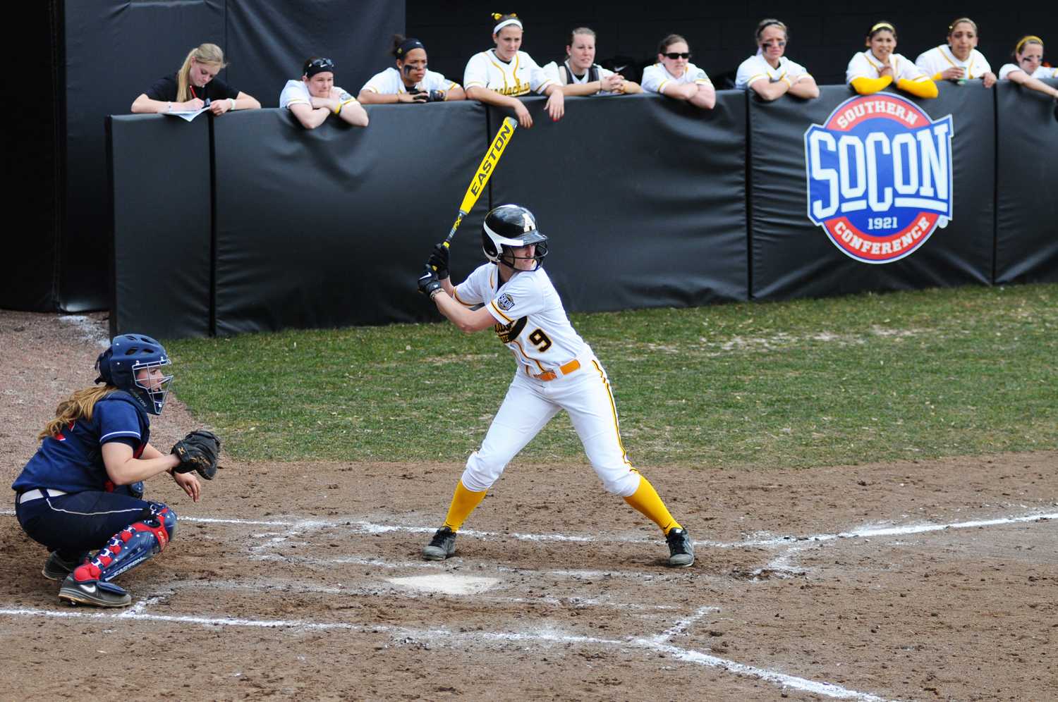 Senior outfielder Allie Cashion stands ready to bat in a game against Samford earlier this season. The team’s next home game is Friday at 4 p.m. against College of Charleston.  App State Athletics  |  Courtesy Photo