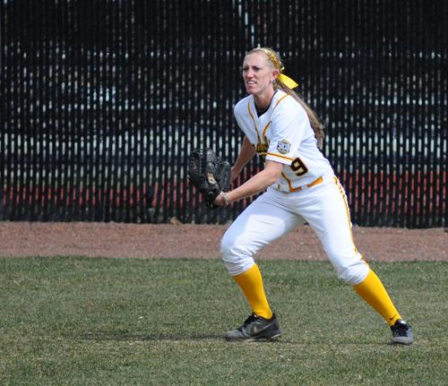 Senior outfielder Allie Cashion chases a fly ball in a game against Samford earlier this season.  Megan Stage  |  Courtesy Photo