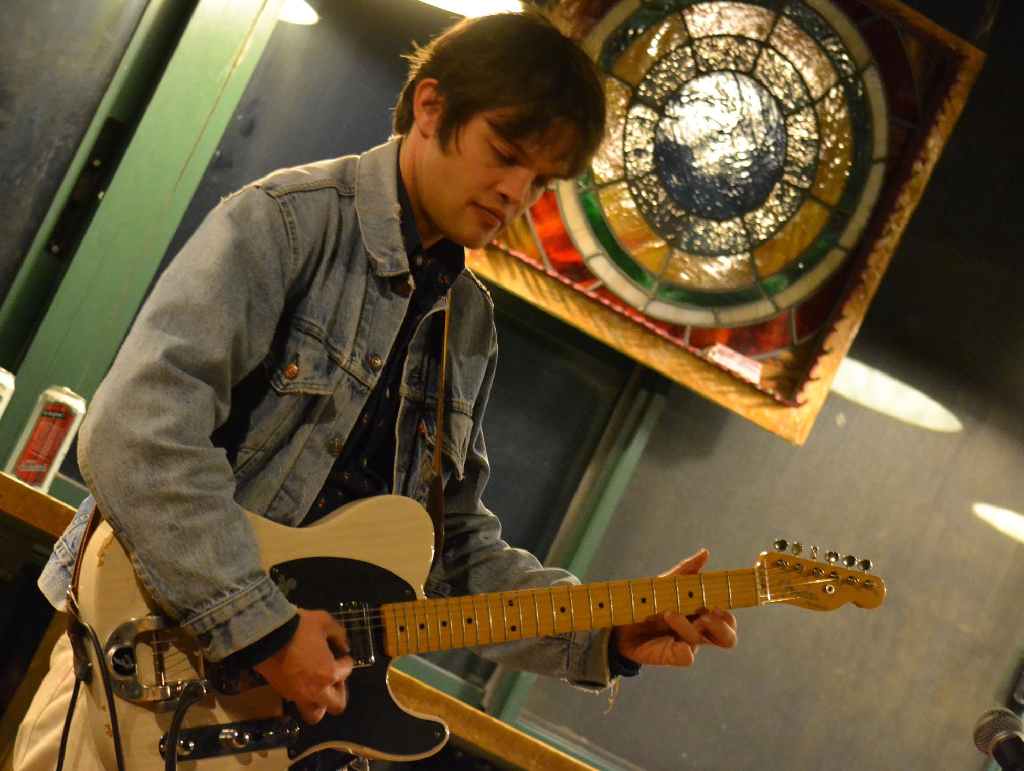 Nashville, Tenn., musician William Tyler performs in front of a small crowd Friday night at Espresso News. This was Tyler’s first performance in Boone.