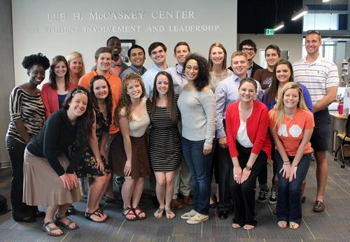 Recipients of the Leaders of Distinction award Wednesday afternoon in the CSIL office in the student union.  Paul Heckert  |  The Appalachian