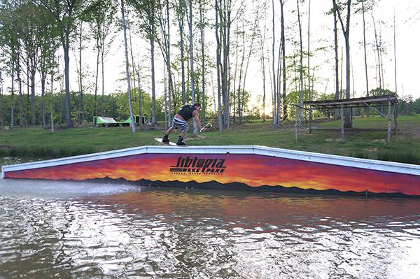 Jibtopia Wake Park in Semora, which has recently been recognized worldwide, was opened this past summer by Appalachian State University alumnus Clark Davis. Photo courtesy of Clark Davis