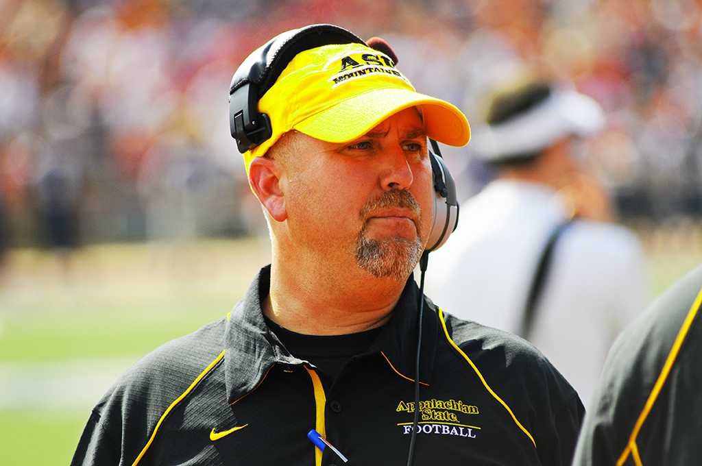 Appalachian State secondary coach and recruiting coordinator Scot Sloan was named recruiting coordinator of the year in the Sun Belt Conference by scout.com. App State signed 27 players for the 2014 season. Photo courtesy of Dave Mayo | Appalachian State Athletics