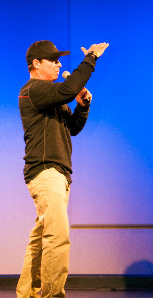The 2013 CNN Hero of the Year Chad Pregracke spoke at the Harvest House Monday night. Pregracke started an organization that has pulled 7 million pounds of trash out of U.S. rivers. Photo by Josh Kincaid | The Appalachian